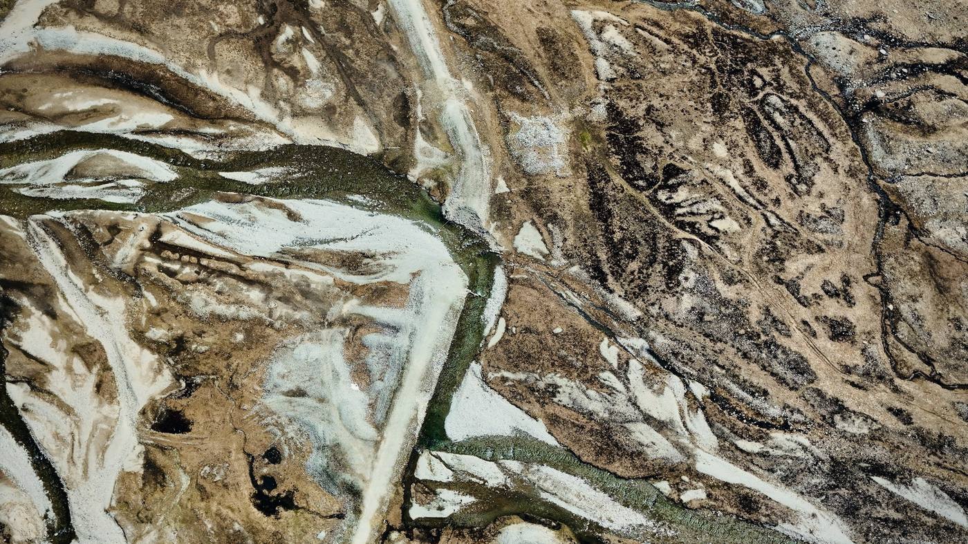 Vue aérienne d’un delta, support d’analyse spatiale